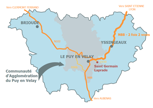 Carte de la haute-Loire